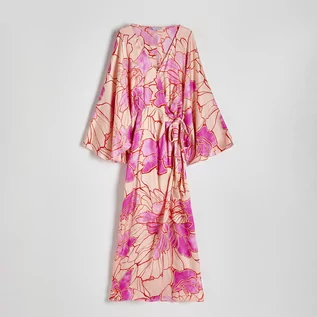 Sukienki - Reserved - Sukienka kimono z wiskozy - Wielobarwny - grafika 1