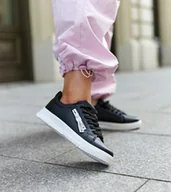 Sneakersy damskie - Czarne sneakersy eko skóra Brecht -37 - miniaturka - grafika 1