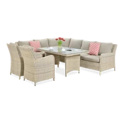 Meble ogrodowe - Narożnik z technorattanu MARYLAND Beige - miniaturka - grafika 1