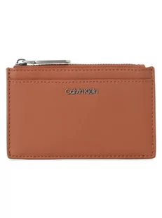 Calvin Klein - Damskie etui na karty, pomarańczowy|brązowy - Portfele - miniaturka - grafika 1