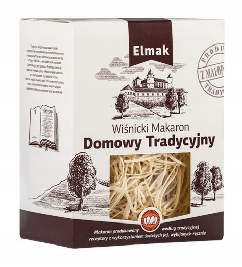 Wiśnicki Makaron Domowy Tradycyjny Nitka Gruba 250g swojski Premium Elmak