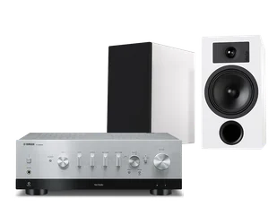 Yamaha R-N1000A (srebrny) + Tesi 3 (biały) - Zestawy stereo - miniaturka - grafika 1