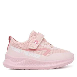 Sneakersy Tommy Hilfiger Low Cut Lace-Up/Velcro Sneaker T1A9-33990-1843 M Różowy - Buty dla dziewczynek - miniaturka - grafika 1