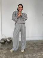 Spodnie sportowe damskie - Spodnie Wonder grey melange - miniaturka - grafika 1