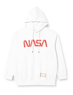 JACK&JONES PLUS Męska bluza z kapturem JCONASA z logo PLS, biała, 4XL - Bluzy męskie - miniaturka - grafika 1