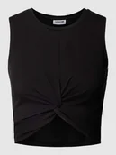 Koszulki i topy damskie - Top krótki z wiązanym detalem model ‘TWIGGI’ - miniaturka - grafika 1