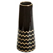 Wazony i flakony - Wazon EUROFIRANY Thea 01 12 x 30 cm Czarny - miniaturka - grafika 1