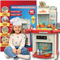 Zabawki AGD - Kuchnia kuchenka DUŻA dla dzieci ŚWIATŁO KRAN PARA - miniaturka - grafika 1