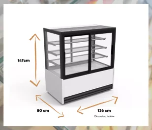 Lada cukiernicza WCh-1/C5 1360 OF-SD ELLADA Open Front przelotowa - Szafy i witryny chłodnicze - miniaturka - grafika 2