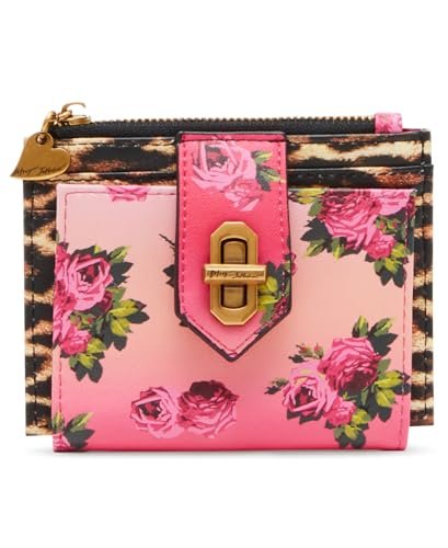 Betsey Johnson Dwukrotnie składany portfel w panterkę, wielokolorowy, jeden rozmiar