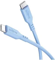 Kable USB - Kabel silikonowy USB-C, 1,5 m, niebieski - miniaturka - grafika 1