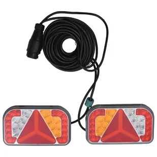 vidaXL Lampy LED do przyczepy, 2 szt., czerwone, 24x5x14,5 cm, 12 V - Akcesoria motoryzacyjne - miniaturka - grafika 1