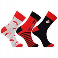 Skarpetki męskie - Skarpetki Świąteczne Męskie Bawełniane 3-PARY NA PREZENT KOLOR MORAJ 39-42 - miniaturka - grafika 1