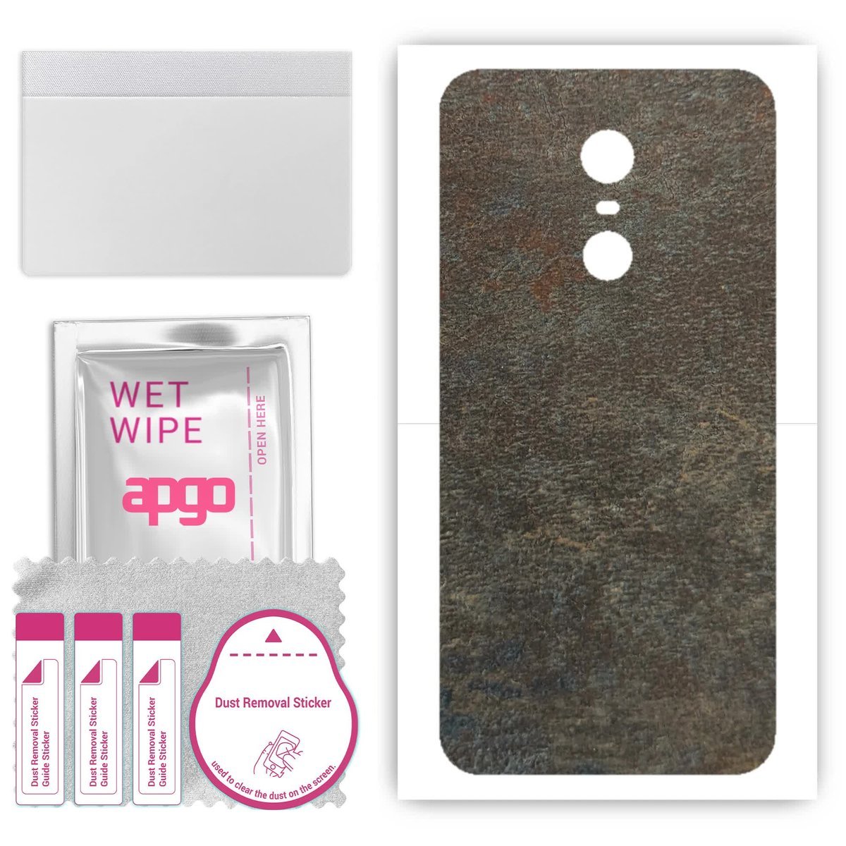 Folia naklejka skórka strukturalna na TYŁ do Xiaomi Redmi 5 Plus (Redmi Note 5) - Kamień Księżycowy - apgo SKINS