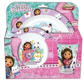 Miseczki i talerzyki dla dzieci - Zestaw obiadowy KOCI DOMEK GABI talerz miska kubek - miniaturka - grafika 1