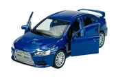 Samochody i pojazdy dla dzieci - Welly Mitsubishi Lancer Evolution X Niebieski 1:34 Samochód Nowy Metalowy Model - miniaturka - grafika 1