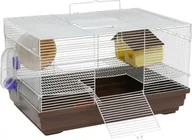 Klatki dla gryzoni - Panama Pet Panama Pet klatka dla gryzoni 47x30x27 cm biało/różowa - miniaturka - grafika 1