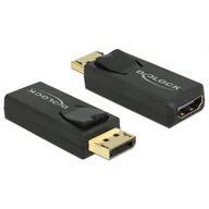 Kable komputerowe i do monitorów - Delock Adapter DisplayPort 1.2->HDMI aktywny 4K Czarny (65573) - miniaturka - grafika 1