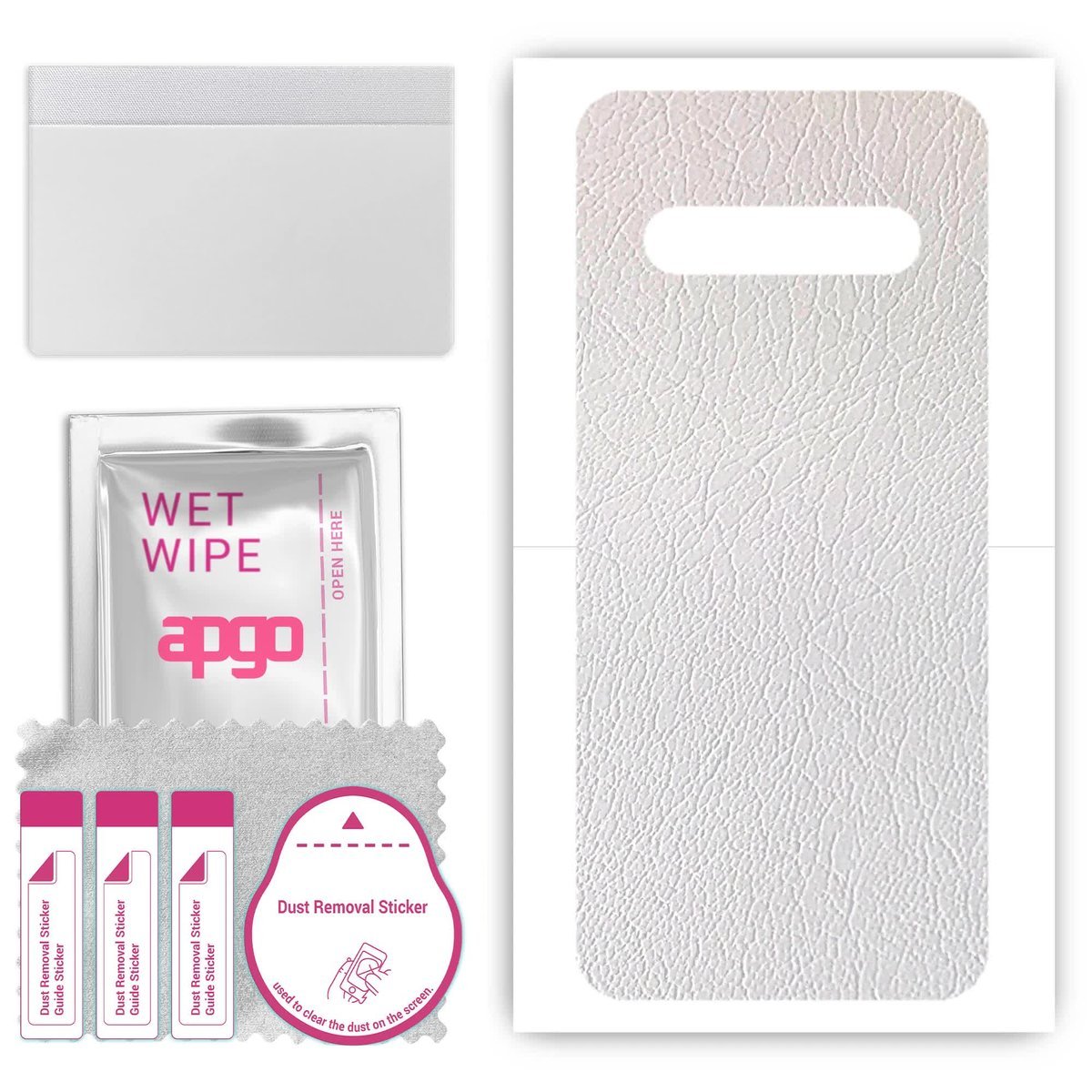 Folia naklejka skórka strukturalna na TYŁ do LG V60 ThinQ 5G UW - Skóra Biała - apgo SKINS