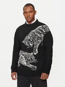 Swetry męskie - Just Cavalli Sweter 77OAFM40 Czarny Regular Fit - miniaturka - grafika 1