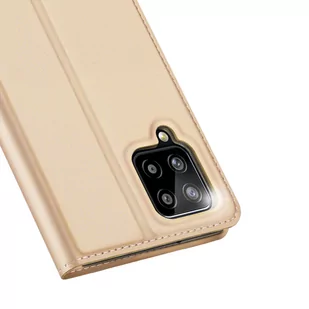 Dux Ducis Skin Pro kabura etui pokrowiec z klapką Samsung Galaxy A22 4G złoty - Etui i futerały do telefonów - miniaturka - grafika 3