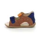 Buty dla dziewczynek - Sandały dziecięce Kickers BOPING-2 CAMEL ORANGE BLEU - miniaturka - grafika 1