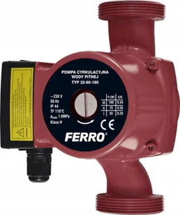 Ferro 0302W POMPA OBIEGOWA C.O I SOL. WEBERMAN 32-60-180 FERRO // POM.CO.FER.32-60-180 - Pompy obiegowe c.o. - miniaturka - grafika 1