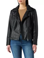 Kurtki damskie - ONLY CARMAKOMA Caremmy Faux Leather Biker Noos Kurtka damska, Czarny (czarny), 50 - miniaturka - grafika 1