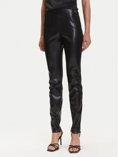 Guess Spodnie z imitacji skóry W4BB18 WGIK0 Brązowy Slim Fit - Spodnie sportowe damskie - miniaturka - grafika 1