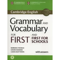 Grammar and Vocabulary for First and First for Schools Book with Answers and Audio - Thomas Barbara, Hashemi Louise, Laura Matthews - Książki do nauki języka angielskiego - miniaturka - grafika 1