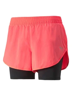 Puma Szorty sportowe w kolorze czarno-różowym - Spodnie sportowe damskie - miniaturka - grafika 1