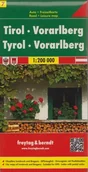 Atlasy i mapy - Freytag&amp;Berndt Austria część 7 Tyrol Vorarlberg mapa 1:200 000 Freytag & Berndt - miniaturka - grafika 1
