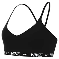 Biustonosze - Nike Damski biustonosz sportowy Dri-Fit Indy Light Support Bra, Black/Black/White, FD1062-011, 2XL - miniaturka - grafika 1