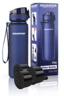 Butelki filtrujące - Bidon Filtr Butelka Aquaphor City Granatowa +3 Wkłady - miniaturka - grafika 1