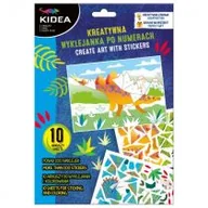 Zabawki kreatywne - Kreatywna wyklejanka po numerach Dinozaury KIDEA - miniaturka - grafika 1