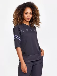 Koszulki sportowe damskie - Craft Koszulka kolarska "Core Offroad XT" w kolorze antracytowym - grafika 1