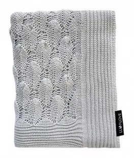 Lullalove Kocyk ażurowy boho - szary 5902633255763 - Koce i narzuty dla dzieci - miniaturka - grafika 1