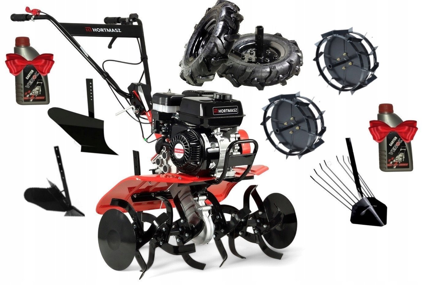 HORTMASZ HGS ST 255 HS208 Glebogryzarka Spalinowa + 9-elementowy zestaw akcesoriów