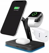 Ładowarki do telefonów - Ładowarka indukcyjna do Iphone Apple watch Airpods YENKEE 3 w 1 35 W - miniaturka - grafika 1