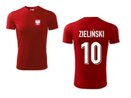 Koszulki sportowe męskie - Treningowa Koszulka POLSKA ZIELIŃSKI 10 - miniaturka - grafika 1