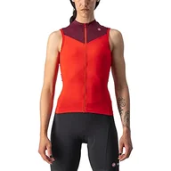 Koszulki i topy damskie - CASTELLI Damska koszulka Solaris Sleeveless Jersey, czerwony/bordowy, M - miniaturka - grafika 1