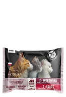 Mokra karma dla kotów - PETREPUBLIC Fileciki z łososiem w sosie i wołowiną w sosie saszetki dla kota 4x100g - miniaturka - grafika 1