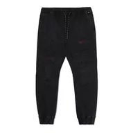 Spodnie męskie - Cropp - Czarne jeansowe joggery z przeszyciami - Czarny - miniaturka - grafika 1