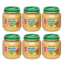 BoboVita Jabłka mango i banany po 5 miesiącu Zestaw 6 x 125 g - Desery dla dzieci - miniaturka - grafika 1