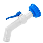 Inne akcesoria do nawadniania - Zestaw - Kran PP 45° z przyłączem IBCS 60x6 na wąż 25-32mm z taśmą PTFE IBCS60-GTM451025 BRADAS - miniaturka - grafika 1