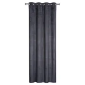 Zasłony - Zasłona z kółkami GRATER 140 x 260 cm ciemnoszary - miniaturka - grafika 1