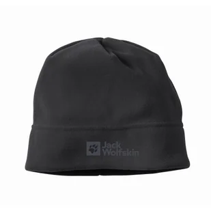 Czapka polarowa Jack Wolfskin REAL STUFF BEANIE black - ONE SIZE - Czapki męskie - miniaturka - grafika 1