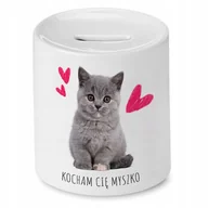 Skarbonki - SKARBONKA PREZENT WALENTYNKI KOCHAM CIĘ MYSZKO z Nadrukiem ze Zdjęciem - miniaturka - grafika 1