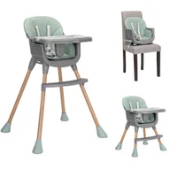 Krzesełka do karmienia - KRZESEŁKO DO KARMIENIA 3W1 PODNÓŻEK TACKA PASY STOLIK LORELLI - miniaturka - grafika 1