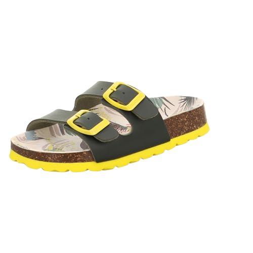 Superfit Dziewczęce kapcie z wkładką, oliwkowożółte 7050, 12 UK dziecko, Oliwkowy żółty 7050, 12 UK Child Wide
